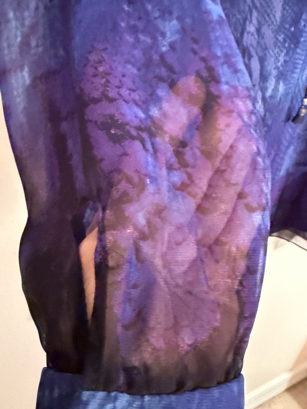 Atina Cristina Blue Purple Snake Print V Neck Tunic Dress - Picture 8 of 14